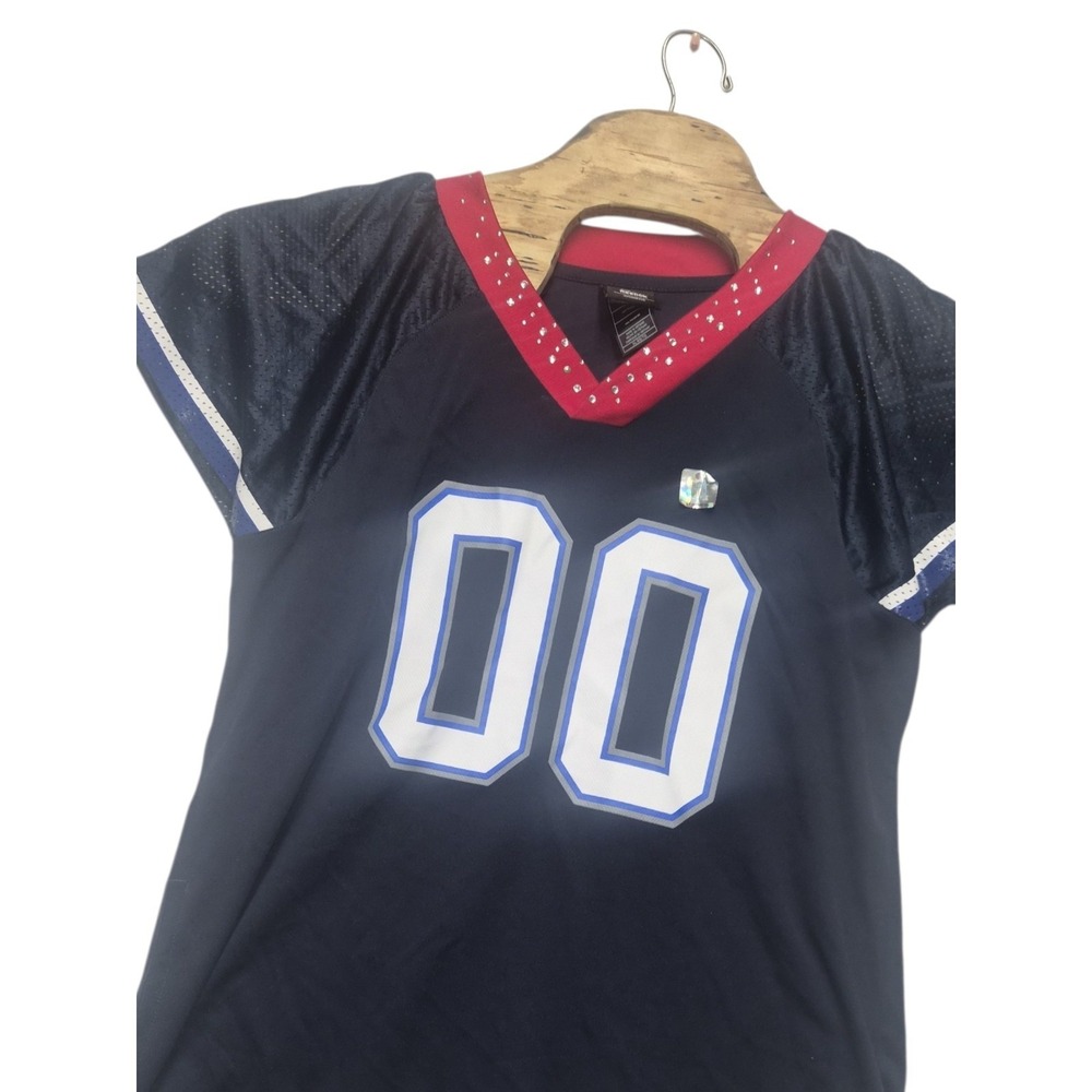 Reebok Buffalo Bills NFL women's fashion jersey Size XL With Badazales On Collar